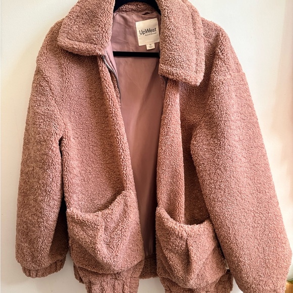 UpWest Jackets & Blazers - UpWest Mauve Sherpa Jacket